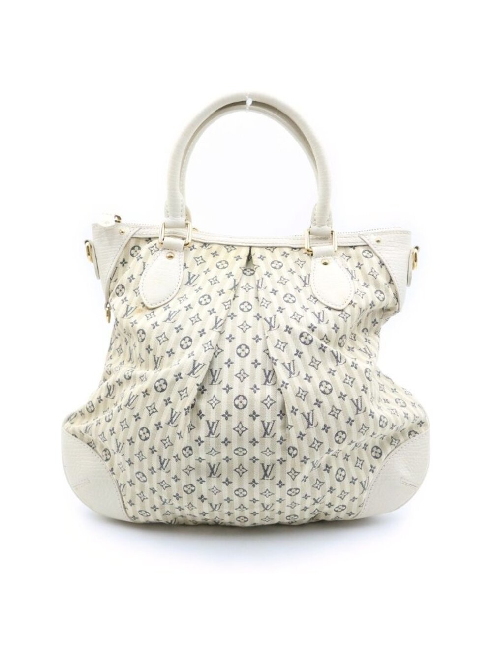 Louis Vuitton Monogram Mini Lin Marina PM Canvas Leather 2-Way Bag Gold Ivory